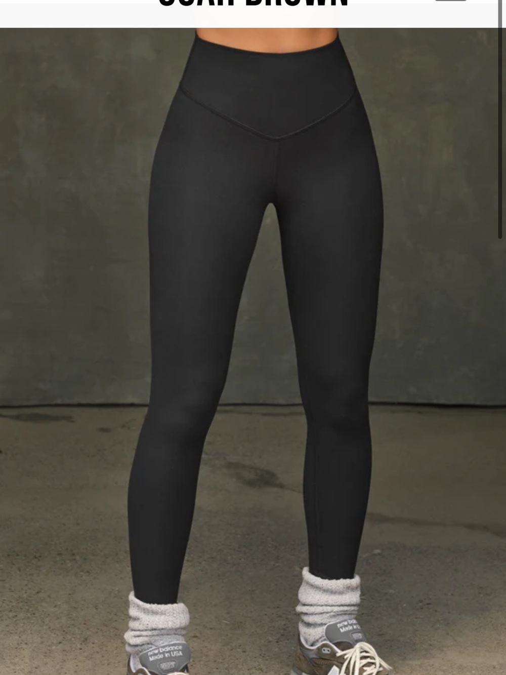 Joah Brown Black High-Waist Leggings